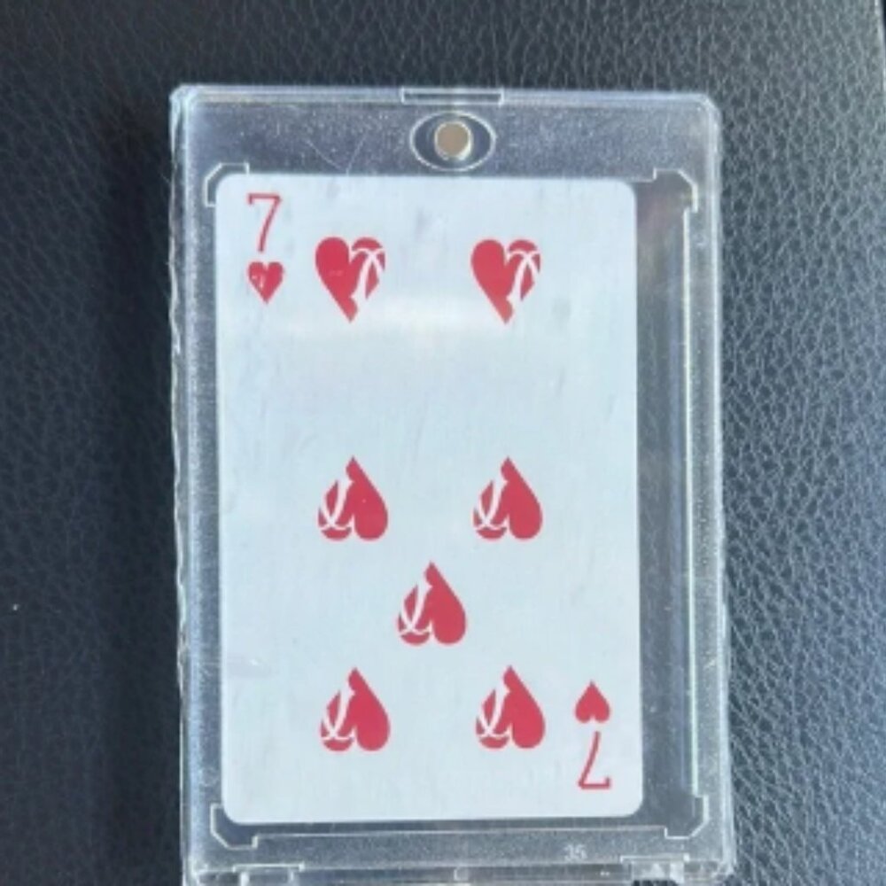 7 of Hearts Cartier Playing Card in Protective Case